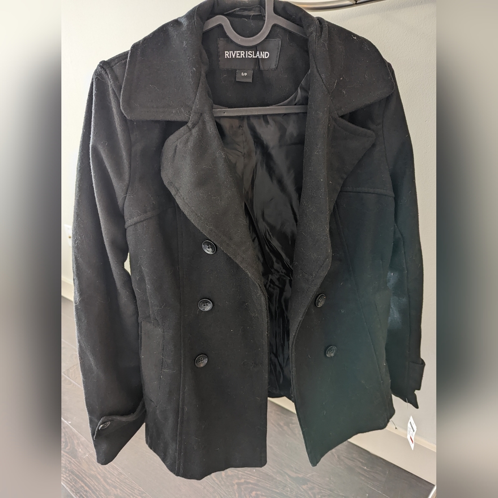 NWT Black Wool Blend Jacket